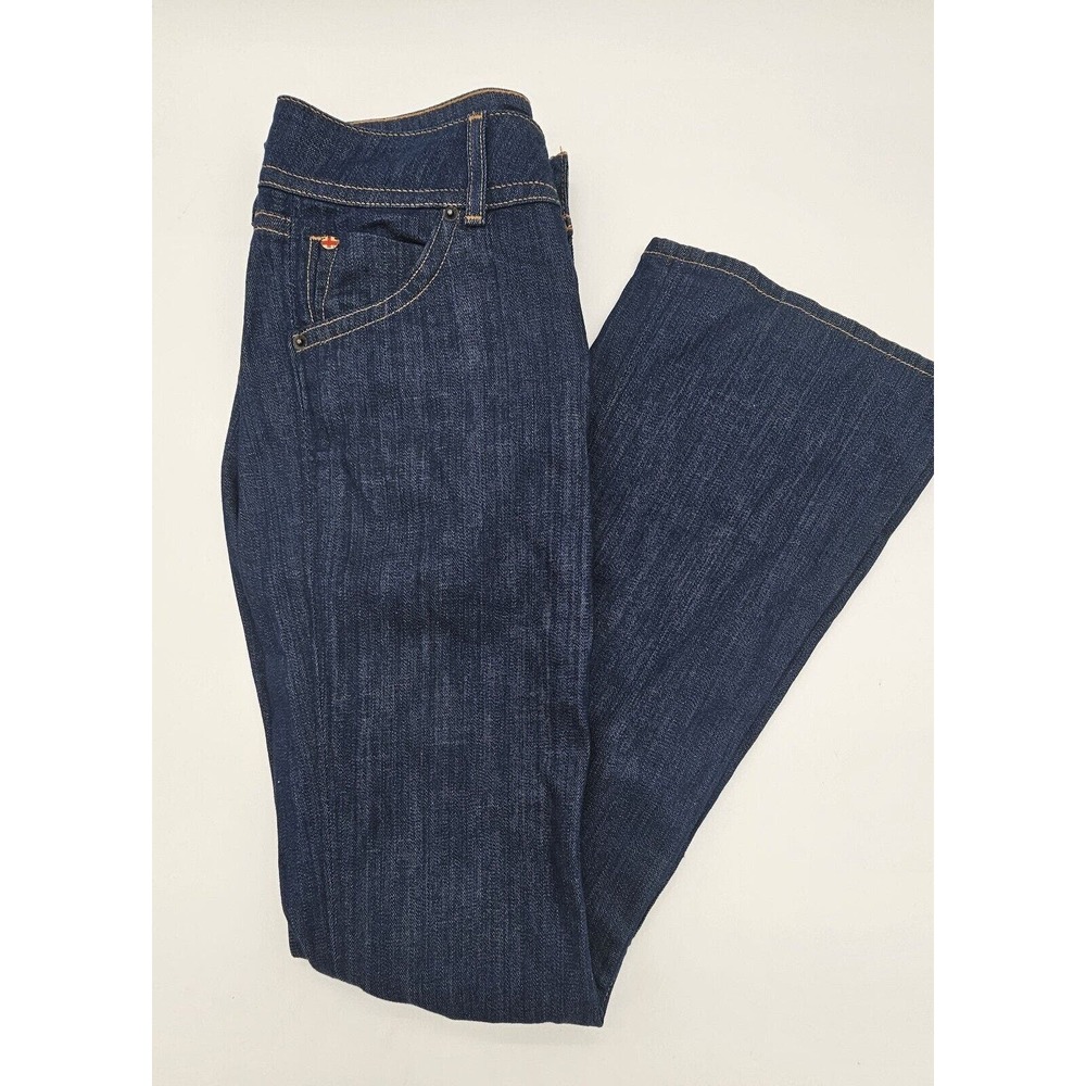 HUDSON Women's Bootcut Jeans Signature Flap Pockets Dark Blue Size 27